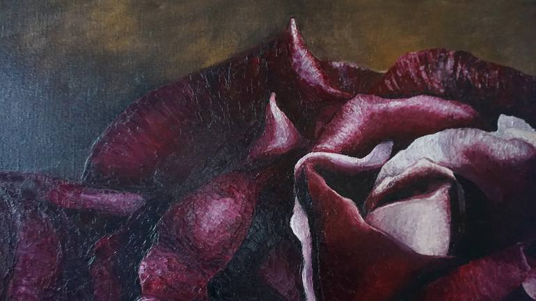 Original Abstract Floral Painting by Andzela Smalka