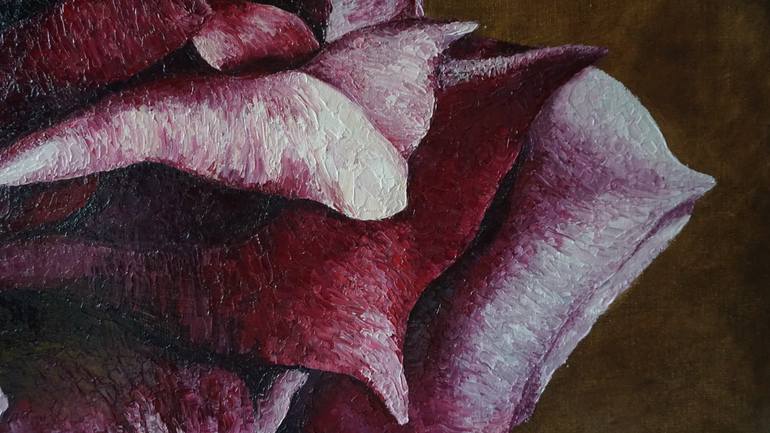 Original Abstract Floral Painting by Andzela Smalka