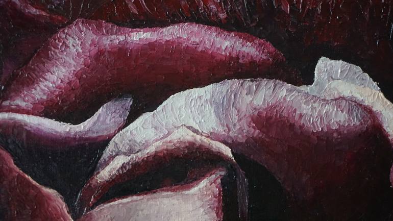 Original Abstract Floral Painting by Andzela Smalka