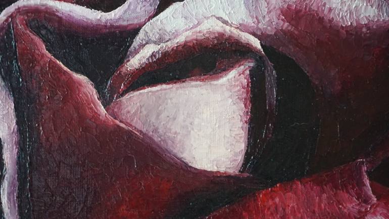 Original Abstract Floral Painting by Andzela Smalka