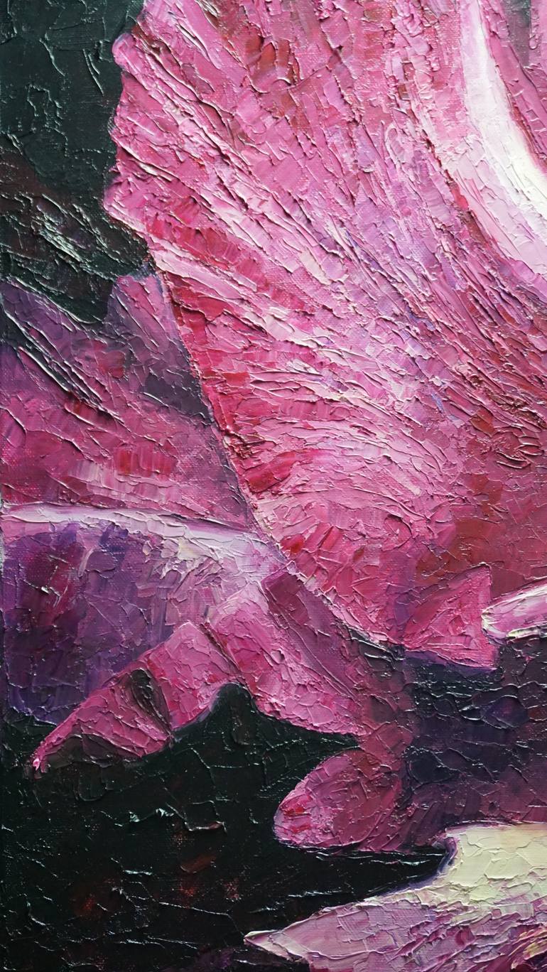Original Symbolism Floral Painting by Andzela Smalka