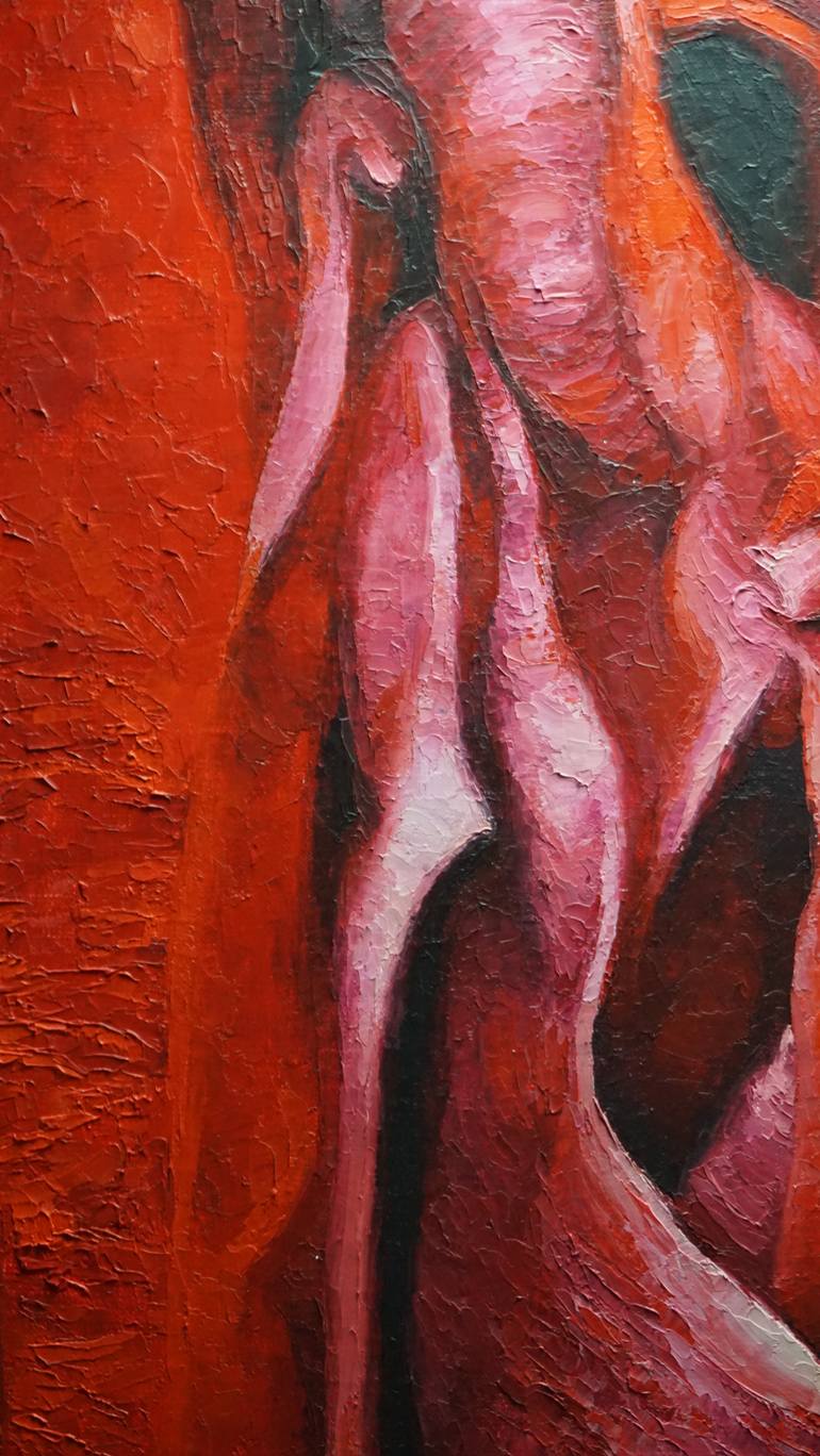 Original Abstract Erotic Painting by Andzela Smalka