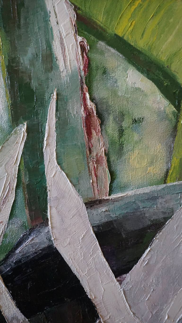Original Modernism Floral Painting by Andzela Smalka