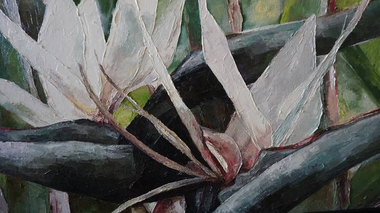 Original Modernism Floral Painting by Andzela Smalka