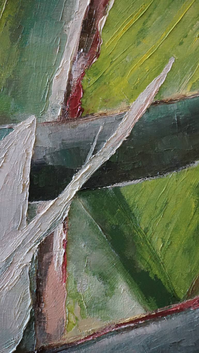 Original Modernism Floral Painting by Andzela Smalka