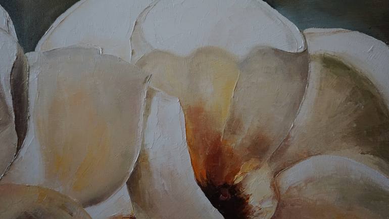 Original Realism Floral Painting by Andzela Smalka