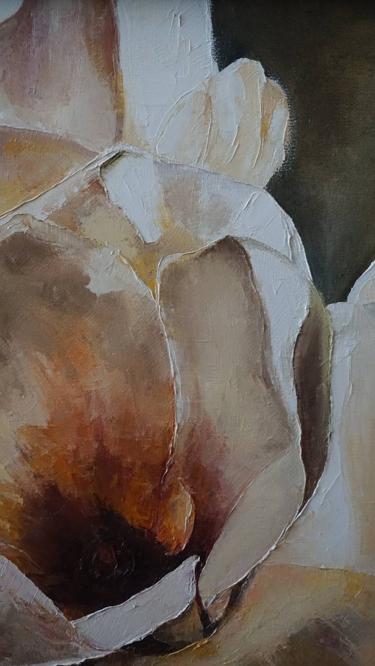 Original Realism Floral Painting by Andzela Smalka