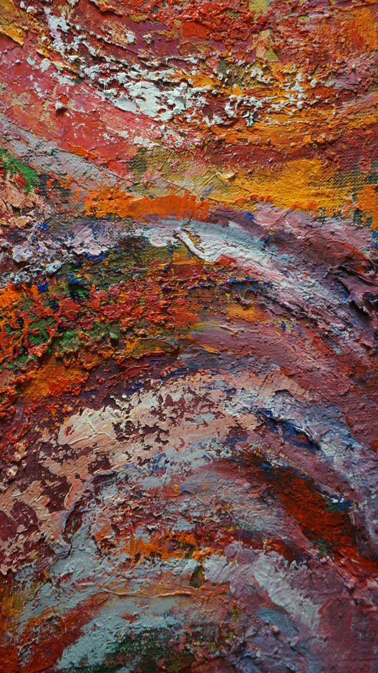 Original Abstract Expressionism Abstract Painting by Andzela Smalka