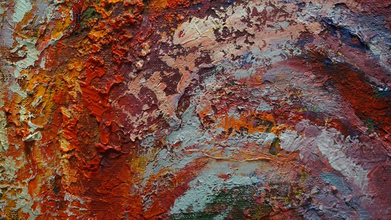 Original Abstract Expressionism Abstract Painting by Andzela Smalka