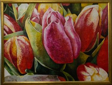 Print of Art Deco Floral Paintings by Andzela Smalka