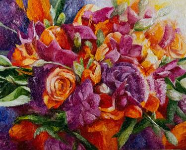 Print of Floral Paintings by Andzela Smalka