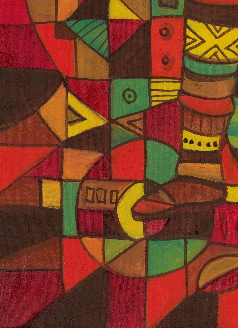 Original Cubism Love Painting by Angu Walters
