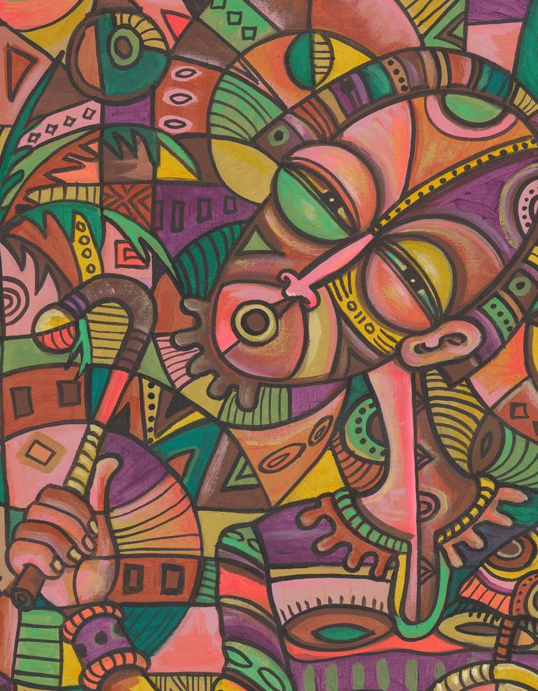 Original Figurative Music Painting by Angu Walters