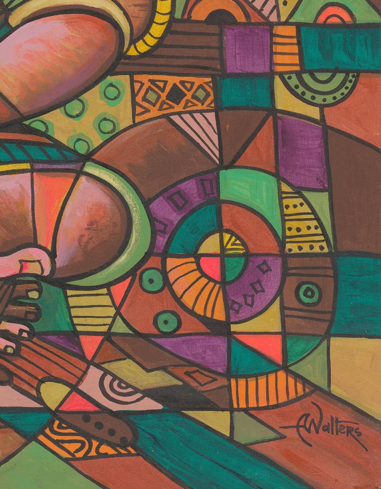 Original Figurative Music Painting by Angu Walters