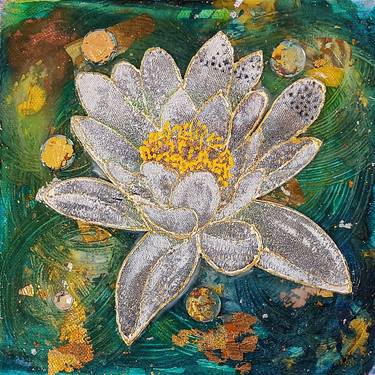 Original Floral Mixed Media by Judit Nagy L