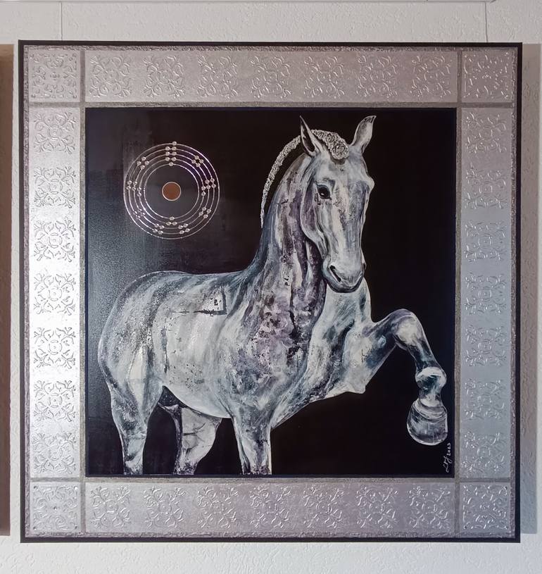 Original Expressionism Horse Mixed Media by Judit Nagy L