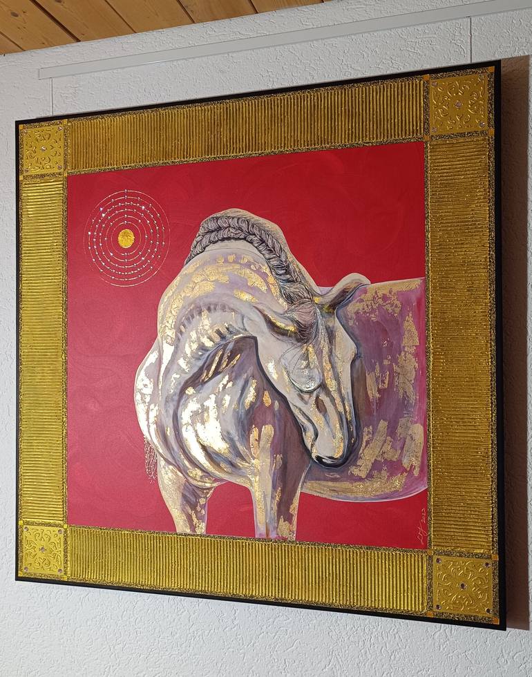 Original Expressionism Horse Mixed Media by Judit Nagy L