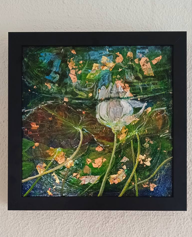 Original Expressionism Light Painting by Judit Nagy L