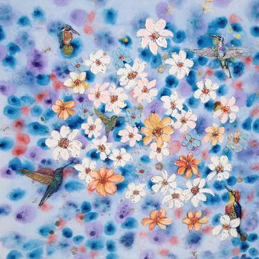 Print of Floral Paintings by Judit Nagy L