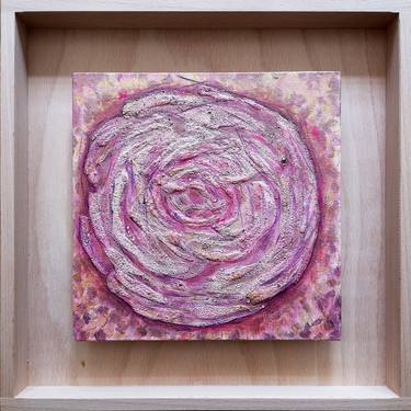 Original Abstract Floral Mixed Media by Judit Nagy L