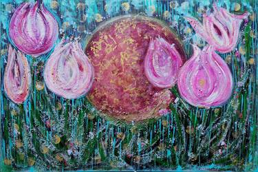 Original Abstract Garden Paintings by Judit Nagy L