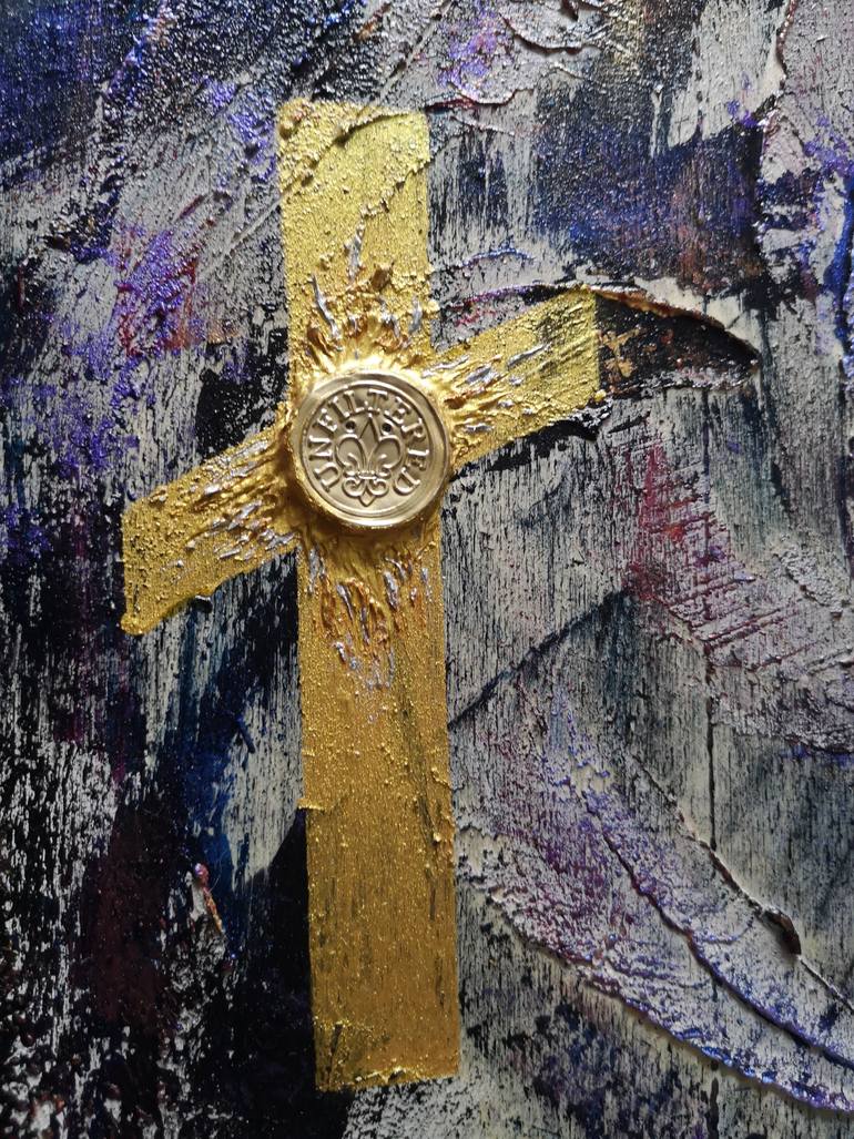 Original Abstract Expressionism Calligraphy Mixed Media by Judit Nagy L
