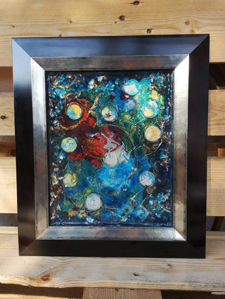 Original Abstract Light Collage by Judit Nagy L