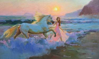 Print of Horse Paintings by Kseniia Yarovaya