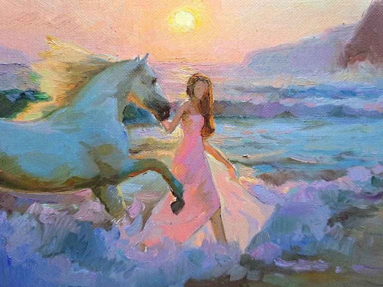 Original Realism Horse Painting by Ksenia Yarovaya 