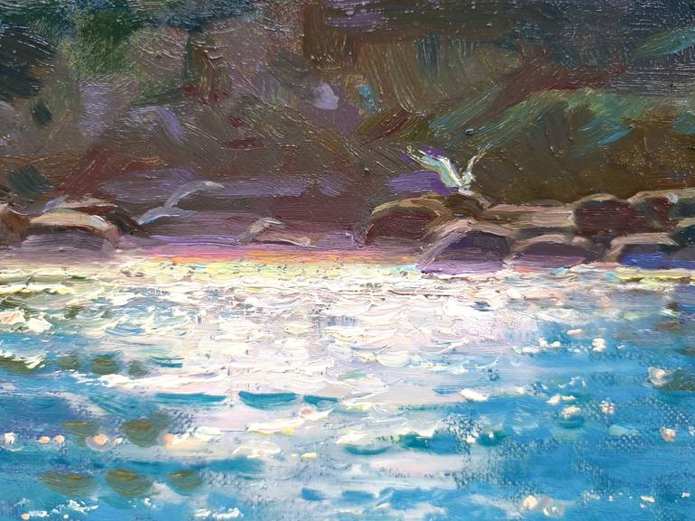 Original Impressionism Seascape Painting by Kseniia Yarovaya