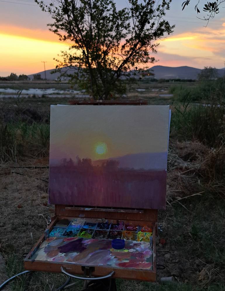 Original Impressionism Landscape Painting by Ksenia Yarovaya 