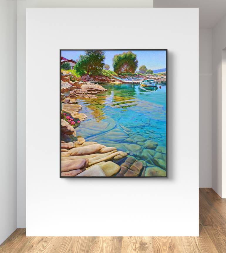 Original Impressionism Seascape Painting by Ksenia Yarovaya 