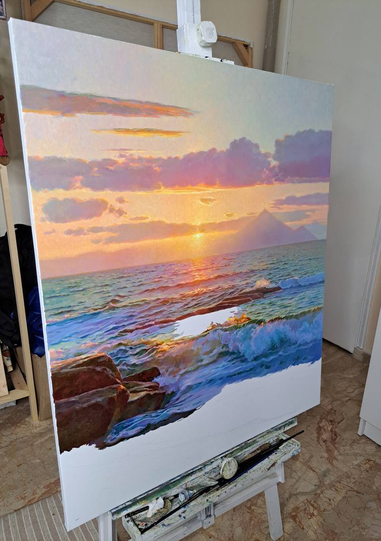 Original Impressionism Seascape Painting by Ksenia Yarovaya 