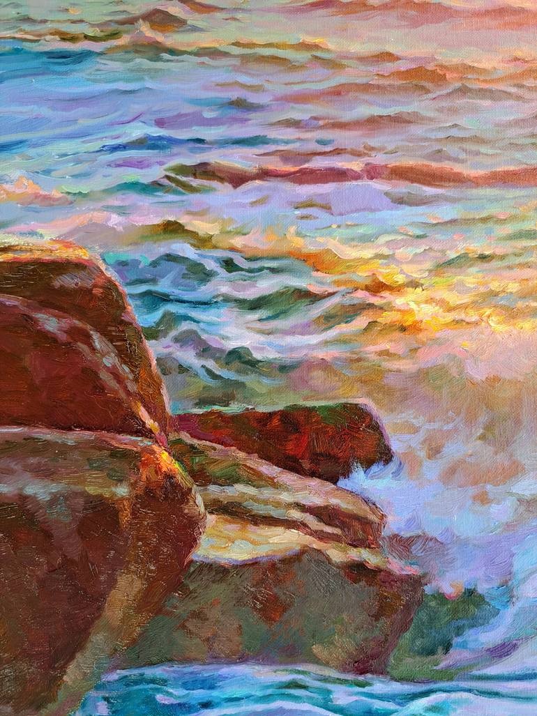 Original Impressionism Seascape Painting by Ksenia Yarovaya 