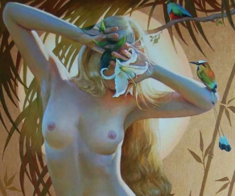 Original Fine Art Nude Painting by Kseniia Yarovaya