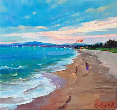 Print of Realism Seascape Paintings by Kseniia Yarovaya