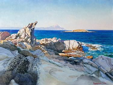 Print of Realism Seascape Paintings by Kseniia Yarovaya