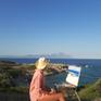Painting process! Greece, Halkidiki, Sitonia Peninsula.