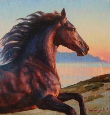 Print of Fine Art Horse Paintings by Kseniia Yarovaya