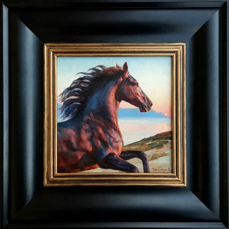 Original Fine Art Horse Painting by Kseniia Yarovaya