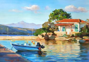 Print of Realism Boat Paintings by Kseniia Yarovaya