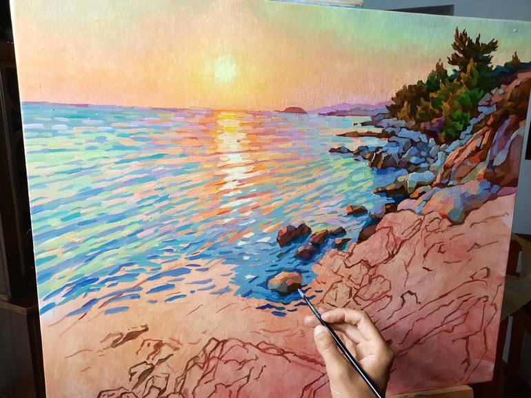 Original Seascape Painting by Kseniia Yarovaya