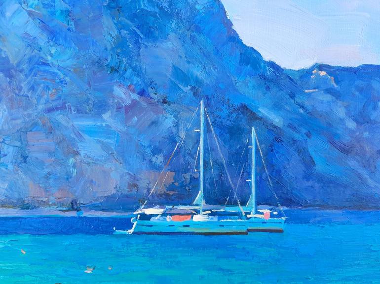 Original Impressionism Seascape Painting by Kseniia Yarovaya