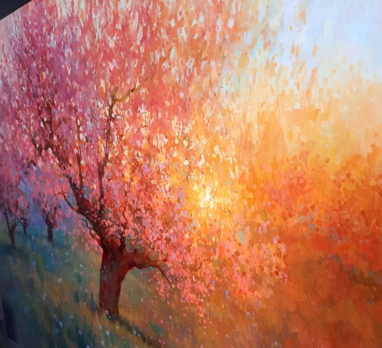 Original Impressionism Tree Painting by Kseniia Yarovaya