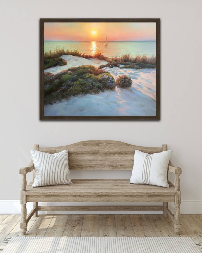 Original Fine Art Beach Painting by Kseniia Yarovaya