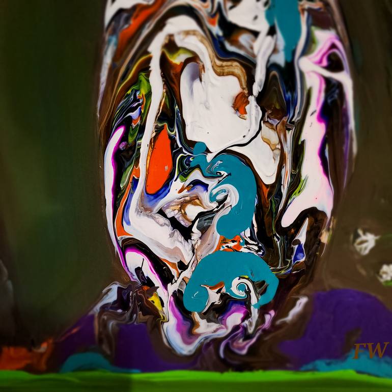 Original Abstract Painting by Flor V