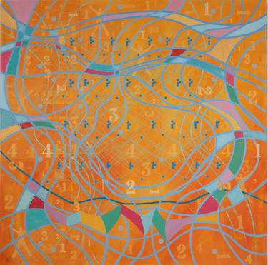 Original Algorithmic Geometric Paintings by Sabre Esler