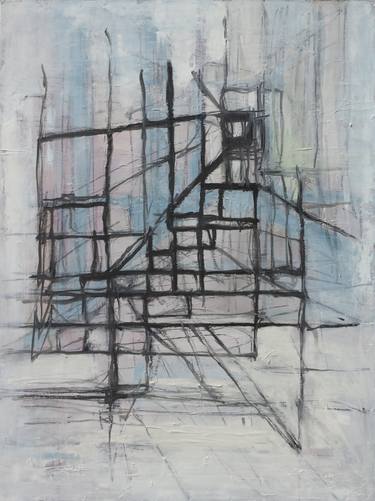 Original Abstract Expressionism Architecture Paintings by Sabre Esler
