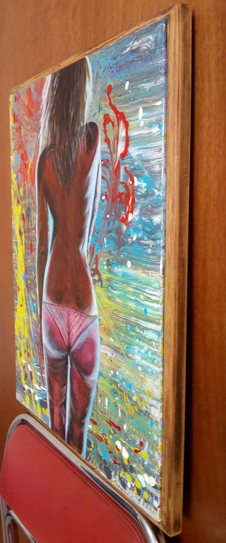 Original Figurative Women Painting by Lluvia Saracco