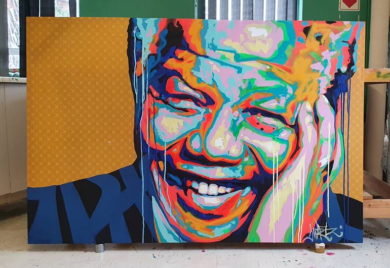 Tata Madiba Painting by Nicci Swartz | Saatchi Art